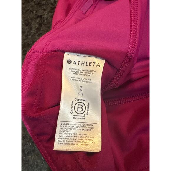 Athleta Run with It 14" Skort Fuchsia Women's Size S - Picture 4 of 10